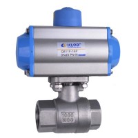 Q611f SS304 Dn15~Dn100 Stainless Steel Pneumatic Thread Ball Valve